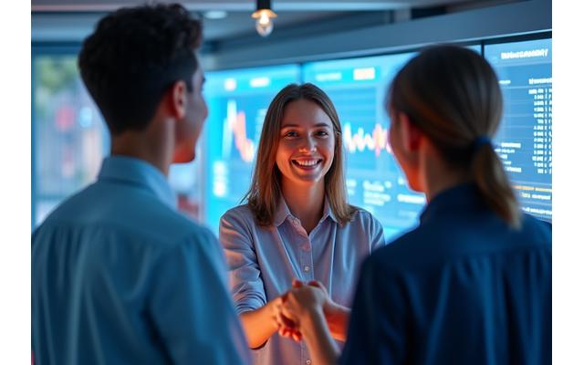 Fundadores de una Fintech Colombiana celebrando un hito después de pivotar exitosamente su modelo de negocio.